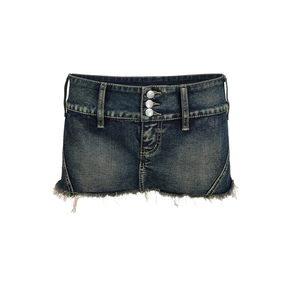 I.AM.GIA Distressed Denim Mini Skirt - Picture 3 of 5